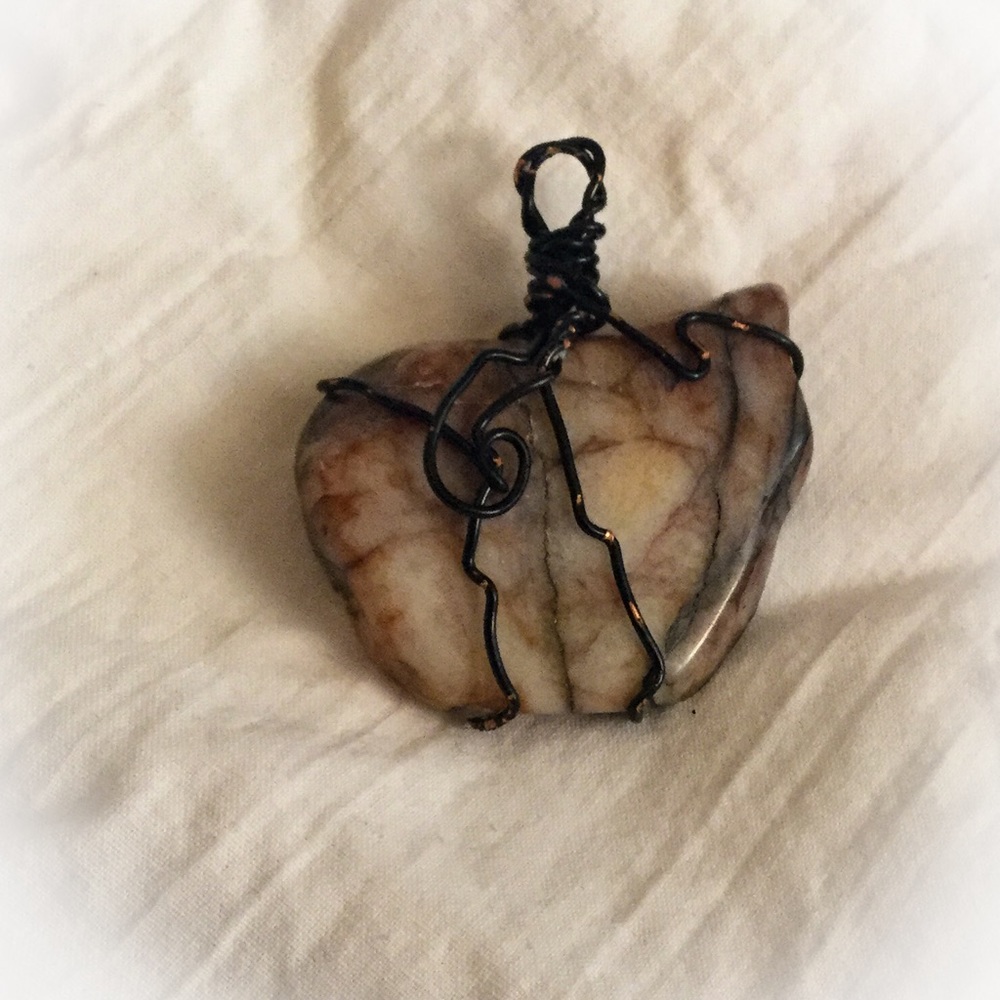 Wrapped Jasper pendant